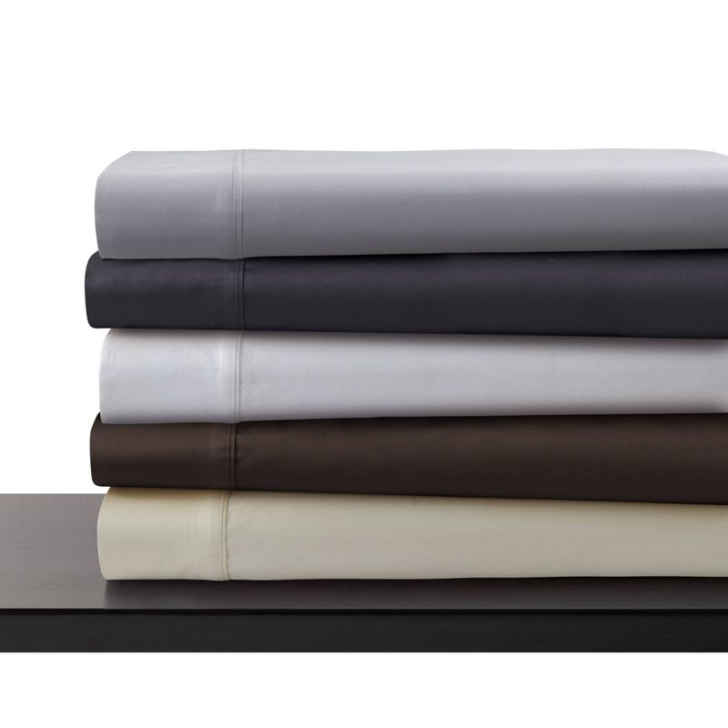 King 4pc 600 Thread Count Deep Pocket Solid Sheet Set Ivory  - Tribeca Living
