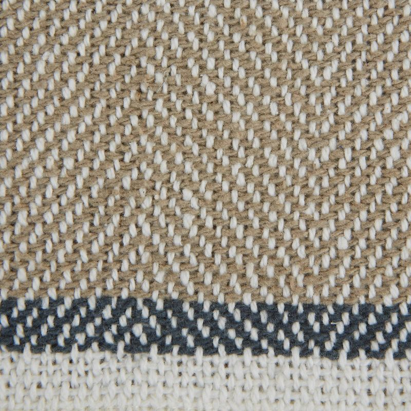 2-Tone Chevron Striped Throw Blanket Stone/Mineral - Design Imports: Hypoallergenic, Machine Washable, 50x60"