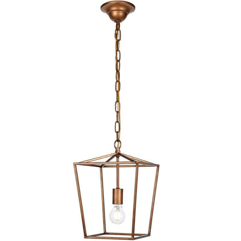 Elegant Lighting Maddox Collection Pendant D9.75 H14.5 Lt:1 Vintage silver Finish