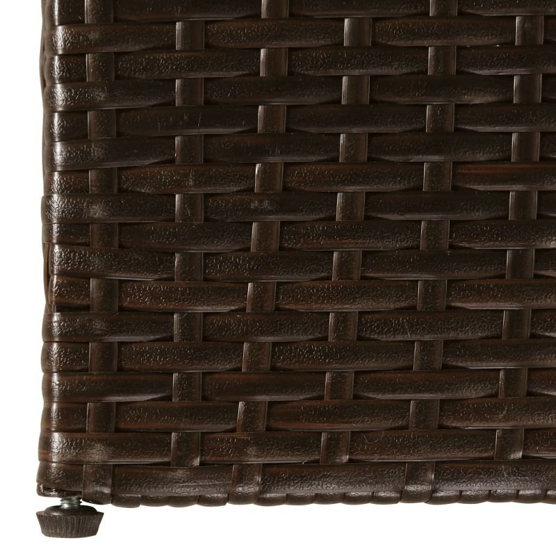 vidaXL Patio Storage Box Brown 59 in.x39.4 in.x39.4 in. Poly Rattan
