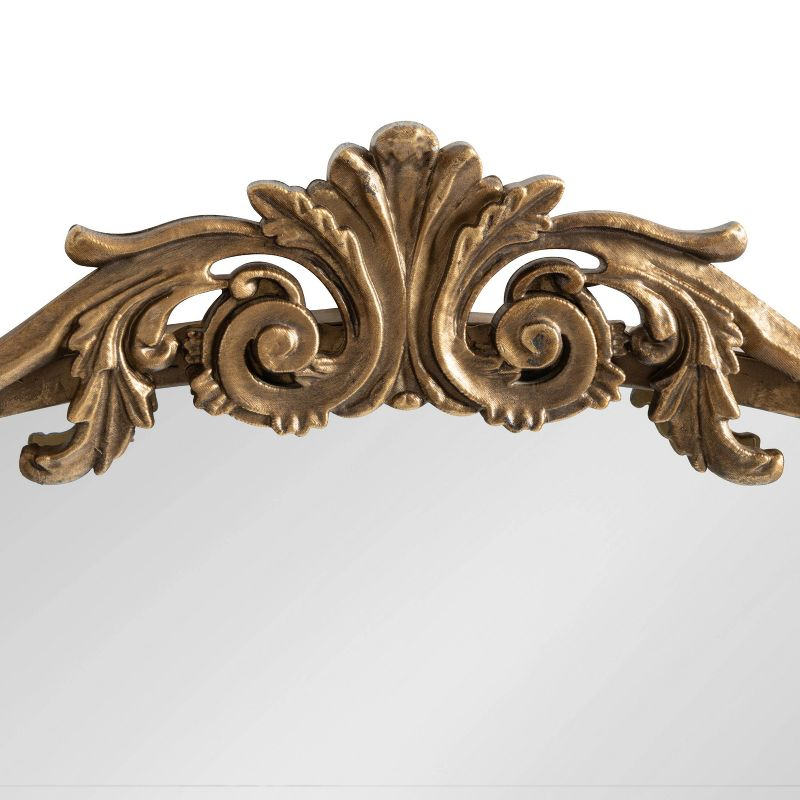 24" x 36" Arendahl Traditional Arch Decorative Wall Mirror Gold - Kate & Laurel All Things Decor