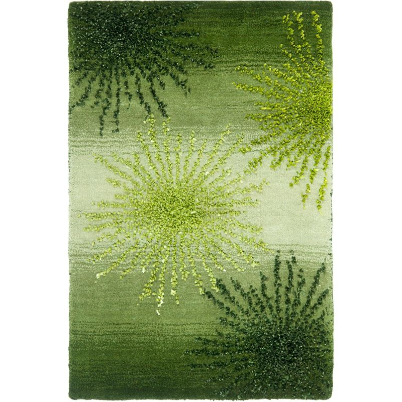 Soho SOH712 Hand Tufted Accent Rug - Green/Multi - 2'x3' - Safavieh.