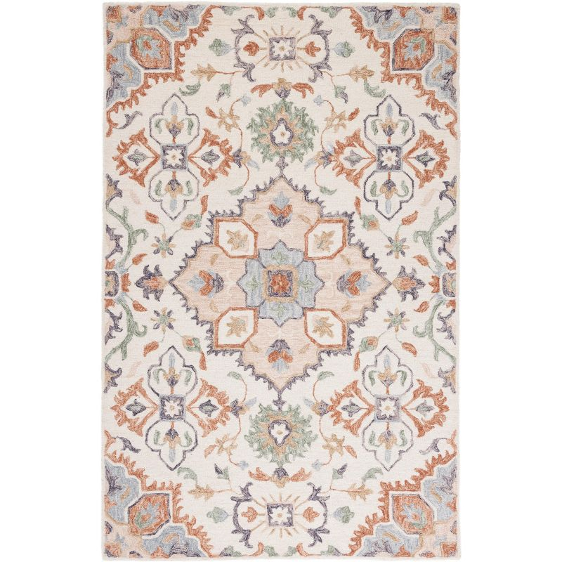Metro MET354 Hand Tufted Indoor Area Rug - Ivory/Green - 4'x6' - Safavieh