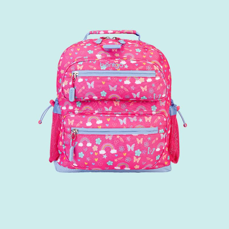 Bentgo Kids' 14.25" School Backpack - Rainbows and Butterflies