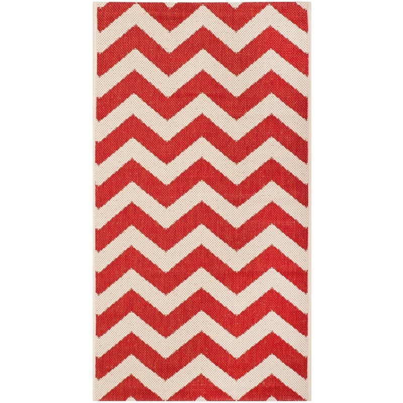 Courtyard CY6244 Power Loomed Indoor and Outdoor Accent Rug - Red - 2'x3'7" - Safavieh