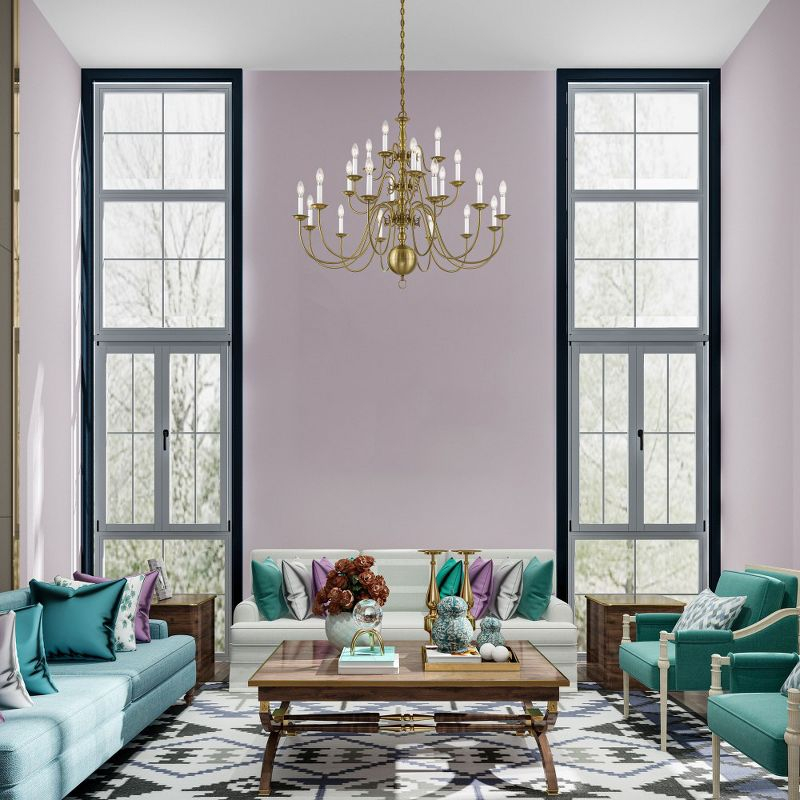 Livex Lighting Williamsburgh 22 - Light Chandelier in  Antique Brass