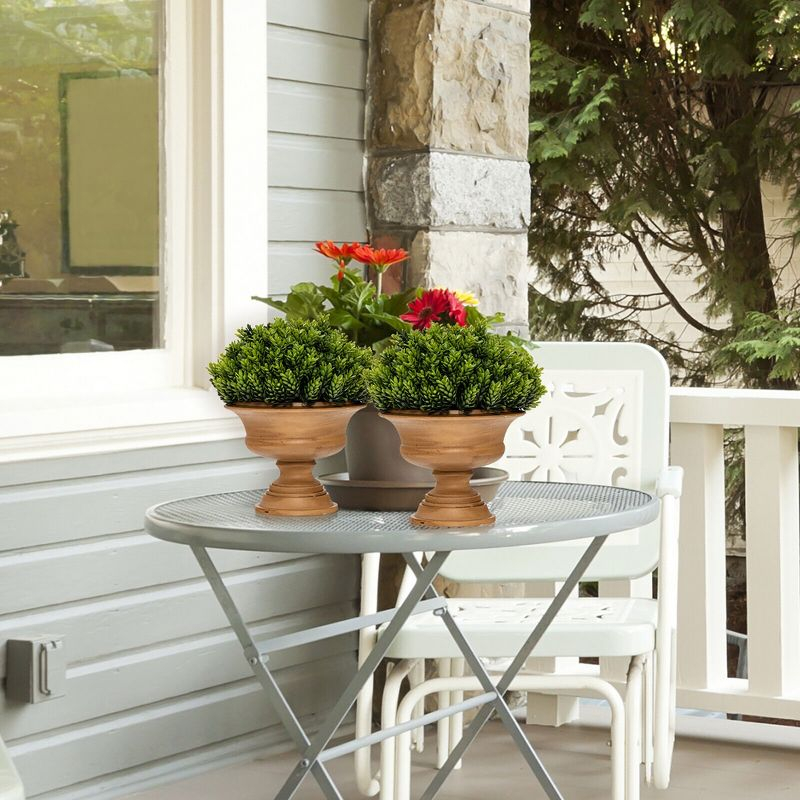 Costway 4-Pack Artificial Plants Fake Mini Potted Plant Small Greenery Decor for Indoor