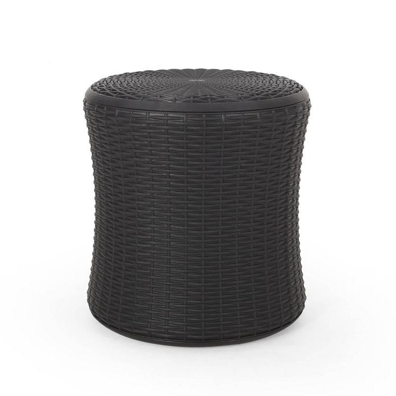 Olivo Patio Faux Wicker Patio Table - Dark Gray - Christopher Knight Home