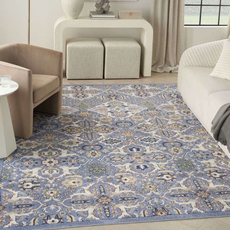 Nourison Allur Boho Indoor Area Rug Light Blue 7' x 10'