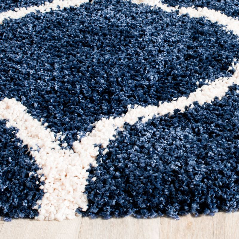 Hudson Shag SGH280 Power Loomed Indoor Area Rug - Navy/Ivory - 11'x15' - Safavieh.