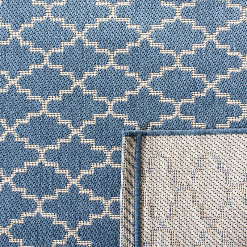 Courtyard CY6919 Power Loomed Indoor and Outdoor Area Rug - Blue/Beige - 9'x12' - Safavieh