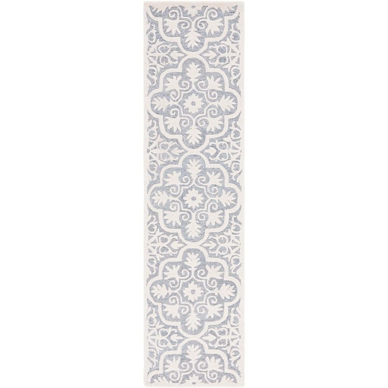 Metro MET859 Hand Tufted Indoor Runner Rug - Light Blue/Ivory - 2'3"x9' - Safavieh
