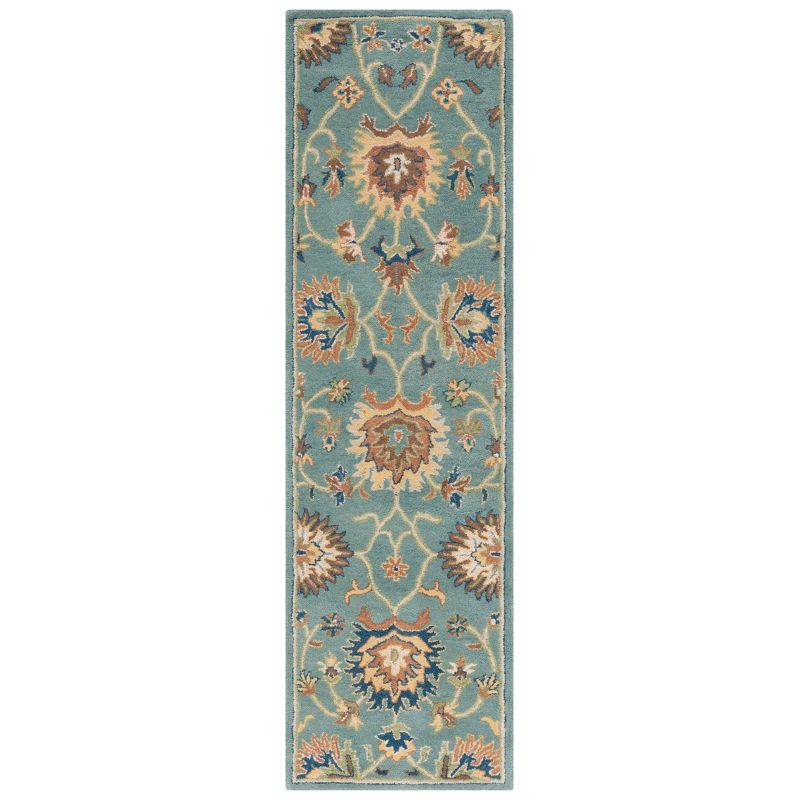 Heritage HG651 Handmade Runner Rug - 2'3"x6' - Light Blue - Safavieh