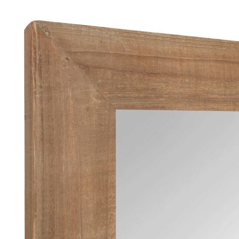 30" x 36" Garvey Wood Framed Wall Mirror Rustic Brown - Kate and Laurel