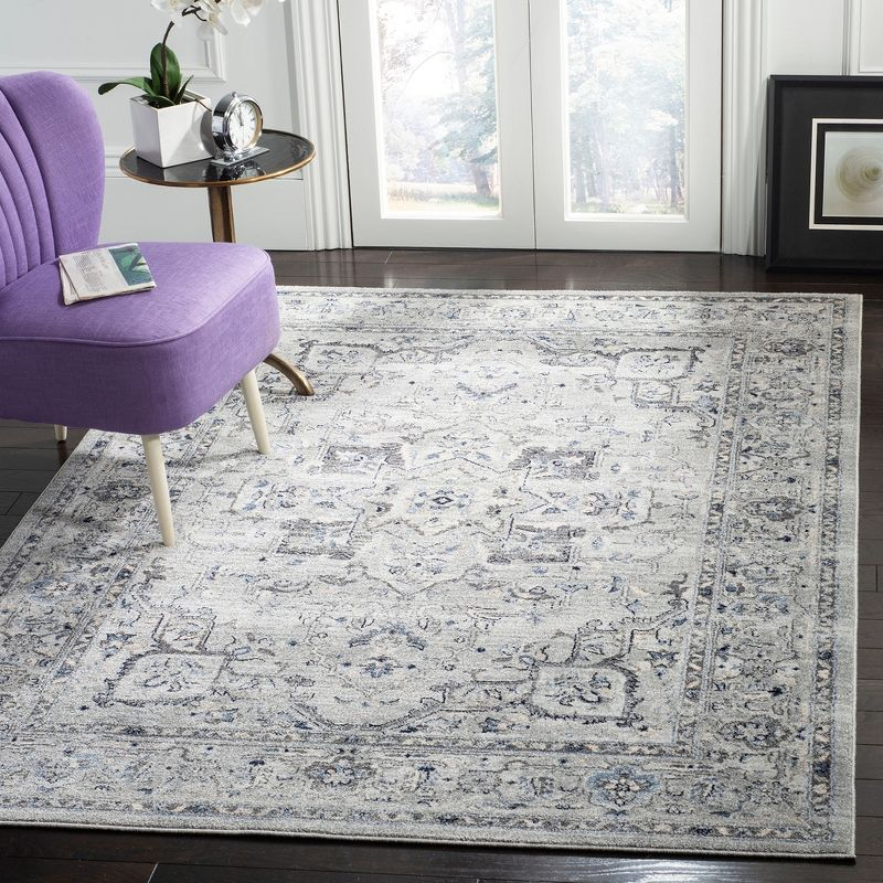 Charleston CHL411 Loomed Indoor Area Rug - Grey/Dark Grey - 5'3"x7'6" - Safavieh