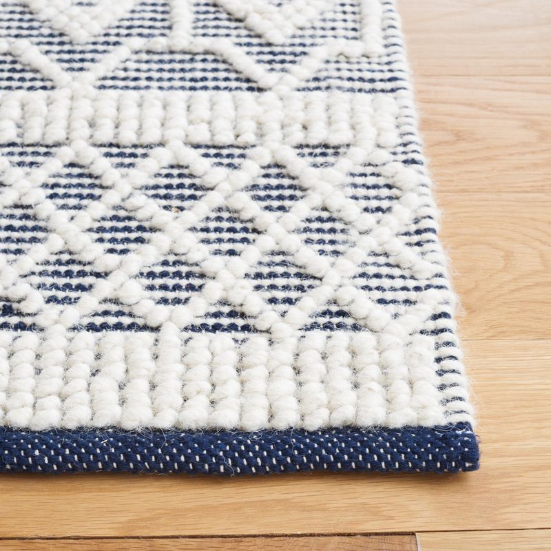 Natura NAT826 Hand Woven Area Rug - Ivory/Navy - 3'x5' - Safavieh.