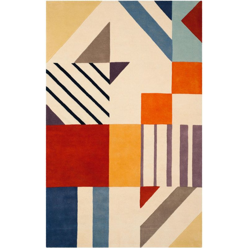 Fifth Avenue FTV120 Hand Tufted Indoor Area Rug - Ivory/Multi - 5'x8' - Safavieh