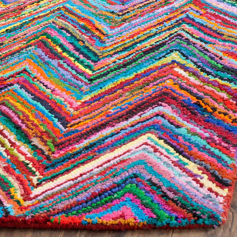 Nantucket NAN141 Hand Tufted Indoor Area Rug - Pink/Multi - 4'x4' - Safavieh.