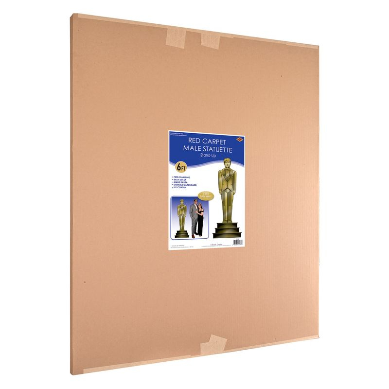 Beistle Red Carpet Male Statuette Stand-Up, 6� x 24?, (1/Box) Multicolored