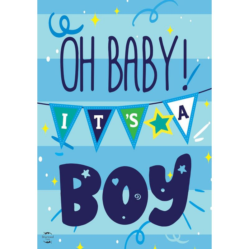 Baby Boy Double-Sided House Flag 28" x 40" Briarwood Lane