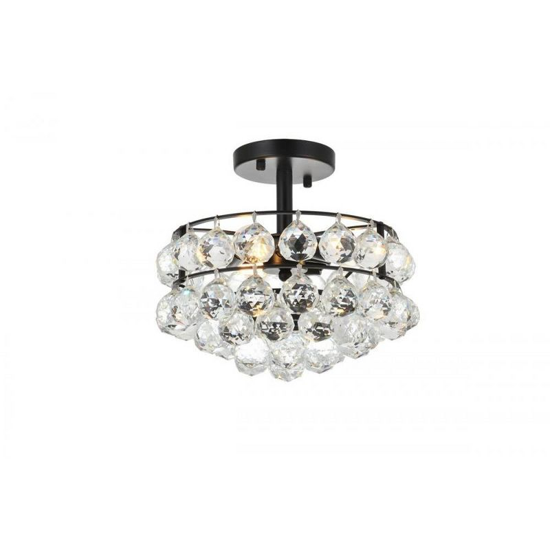 Elegant Lighting Savannah 12 inch flush mount in black