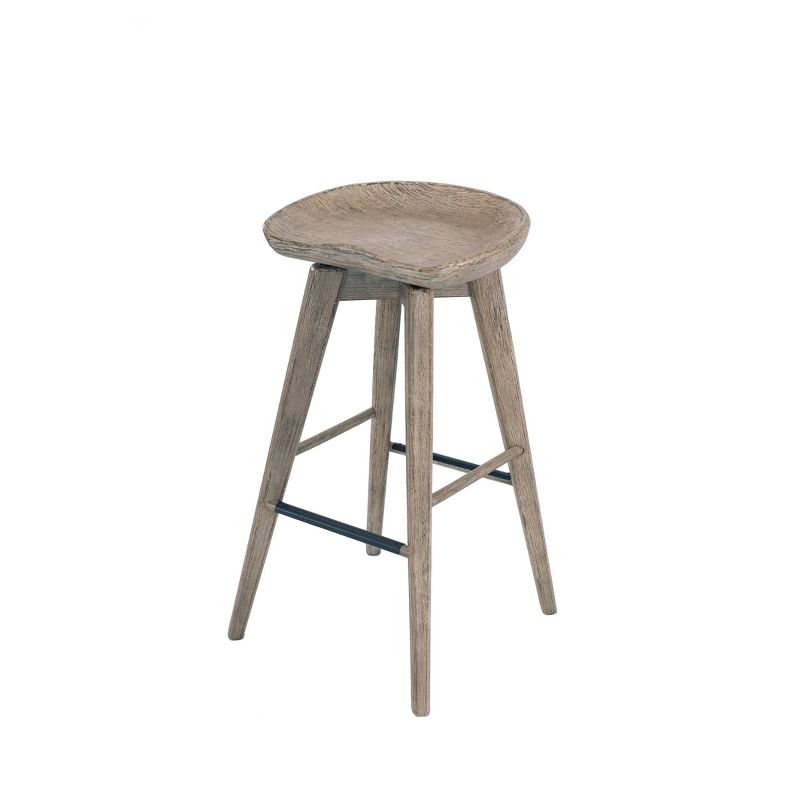 Boraam 31" Bali Swivel Counter Height Barstool Barnwood: Hardwood Frame, 300 lbs Capacity, Backless Design
