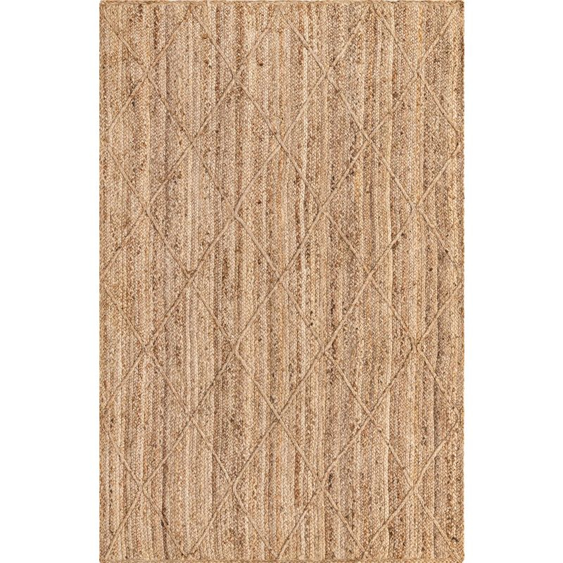 Unique Loom 5' 1 x 8' 0 Braided Jute Natural Area Rug