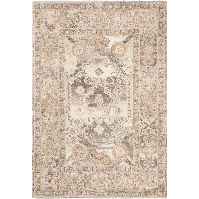 Wyndham WYD308 Hand Tufted Area Rug - Light Grey - 4'x6' - Safavieh.