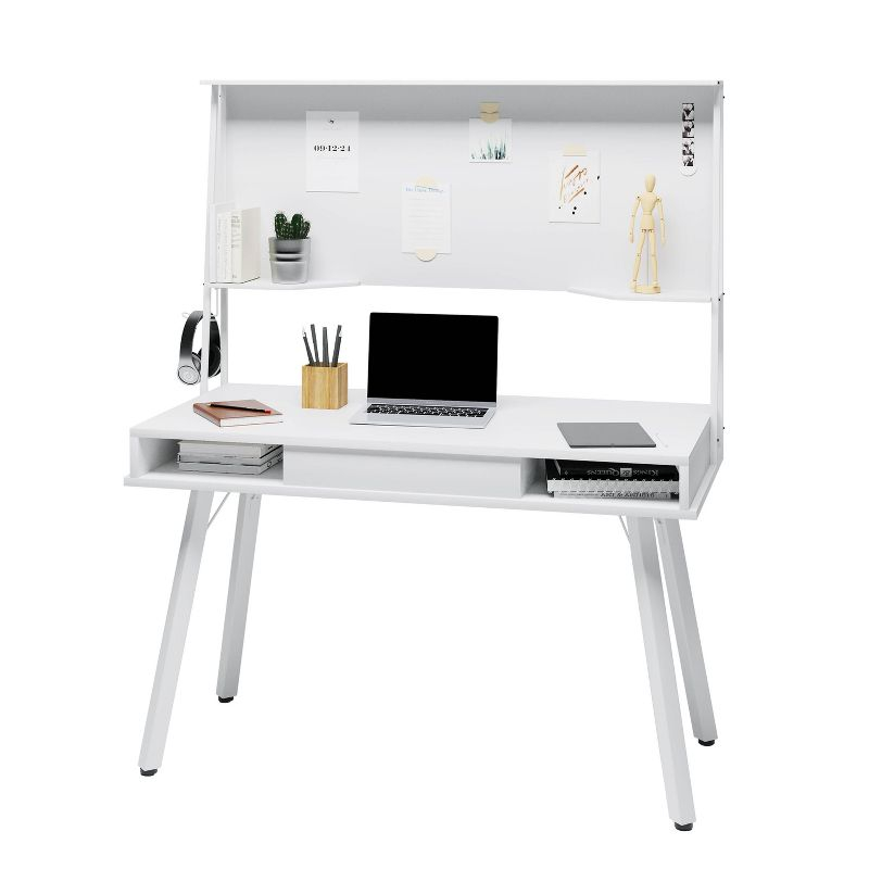 Computer Desk with Storage, Hutch & Magnetic Board - Techni Mobili