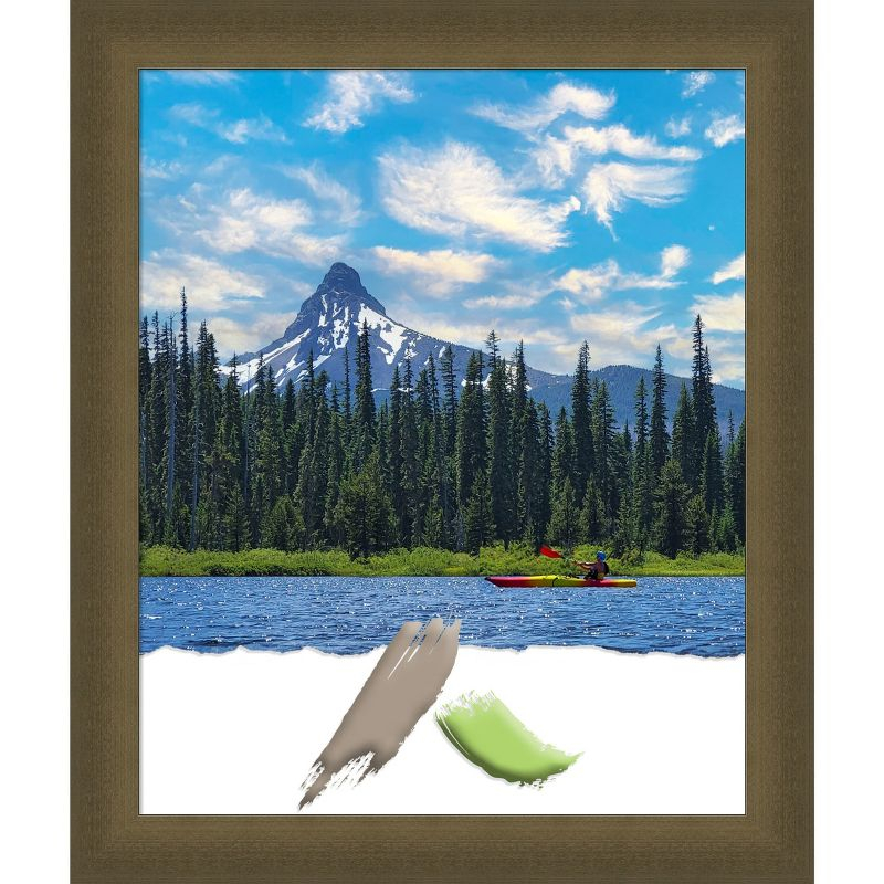 Amanti Art Blaine Light Bronze Narrow Picture Frame Opening Size 18x22 in.
