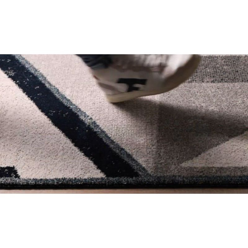 5'3"x7' Alberto Transitional Geometric Rug White: Fade & Stain-Resistant, Low Pile, Indoor - Balta Rugs