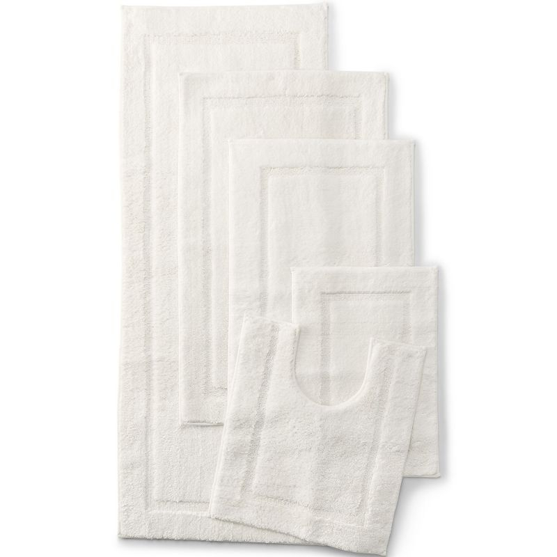 Lands' End Cotton Non-skid Double Sink Bath Rug 23x59 - 2'1"x4' - Ivory