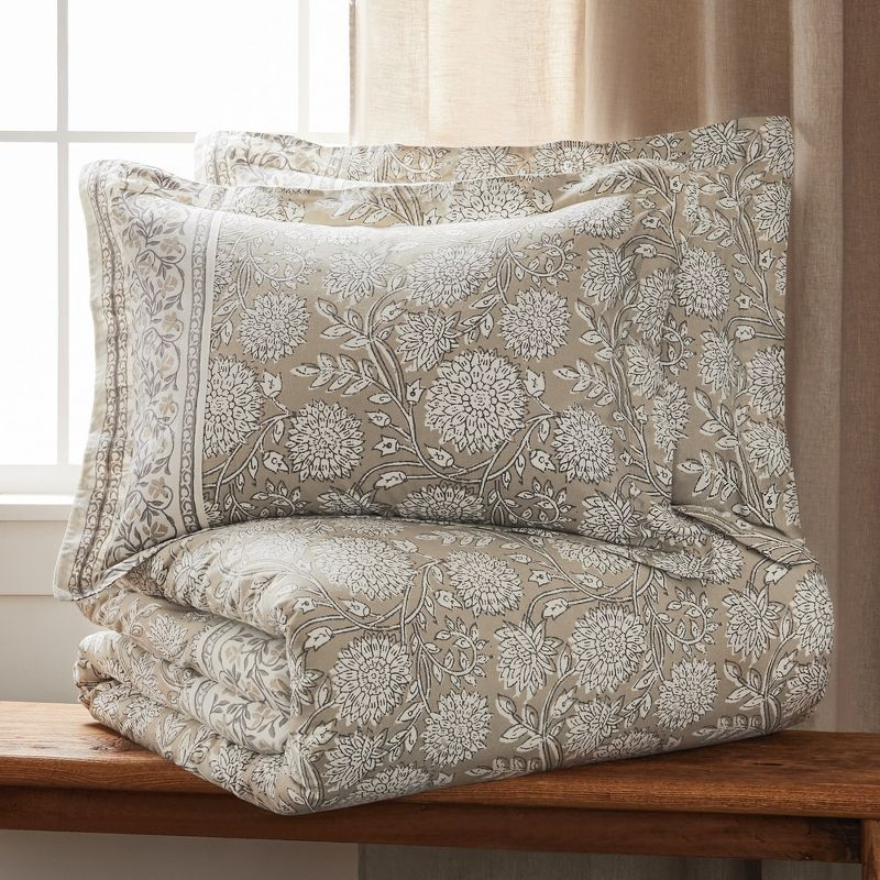 Adare Taupe King Duvet Cover Set - Levtex Home