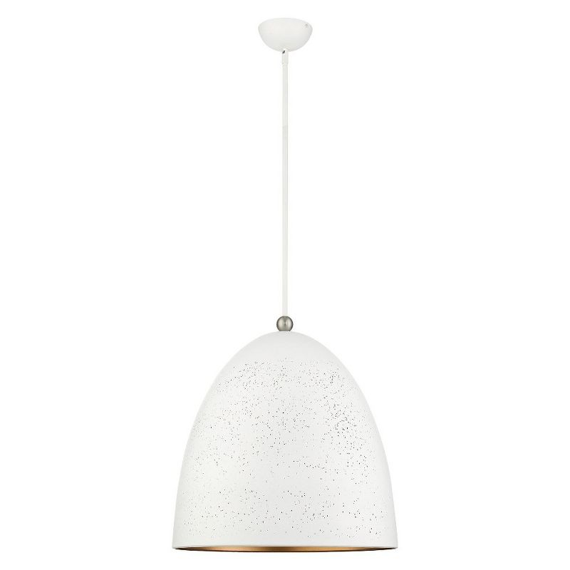 Livex Lighting Arlington 3 - Light Pendant in  White/Brushed Nickel