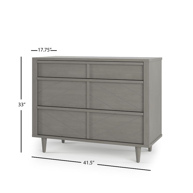 Child Craft Surrey Hill 3 Drawer Dresser for Nursery or Bedroom, Anti-Tip Kit Included to Prevent Tipping, Non-Toxic, Baby Safe Finish (Lunar Gray)
