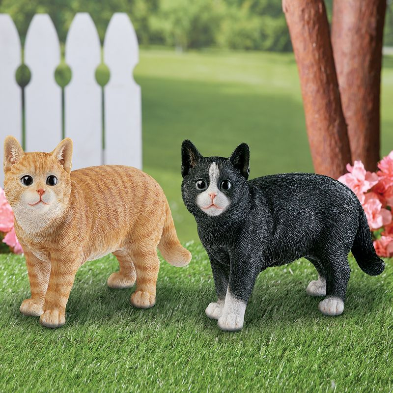 Collections Etc Hand-Painted Standing Kitty Decorative Statue NO SIZE Tuxedo Cat