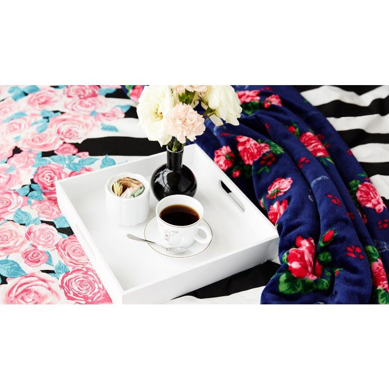 Twin XL Printed Pattern Microfiber Sheet Set Black Stripe - Betseyville