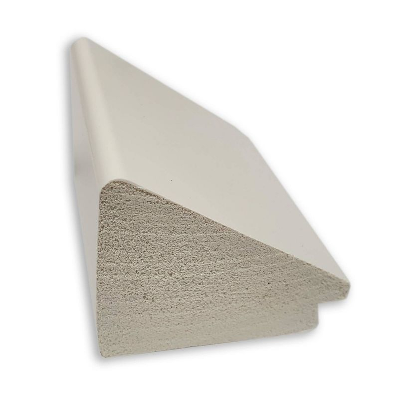 22" x 28" Wedge Framed Bathroom Vanity Wall Mirror White - Amanti Art: Modern, Satin Finish, No Assembly Required