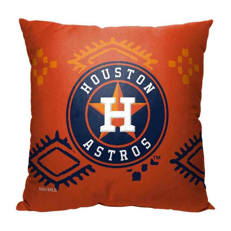 MLB Houston Astros Candy Skull Throw Pillow 18x18 Inches