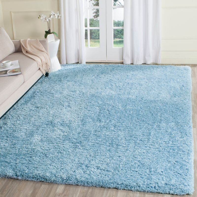 Supreme Shag SGS621 Hand Tufted Area Rug - Light Blue - 8'x10' - Safavieh.