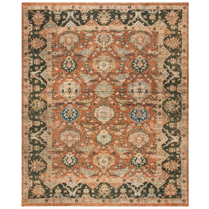 Izmir IZM105 Hand Knotted Area Rug - Red/Black - 6'x9' - Safavieh