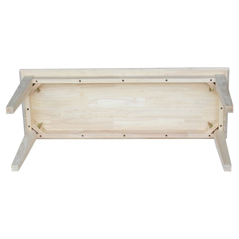 International Concepts Brookshire Bench - Unfinished: Hardwood Frame, 400 lbs Capacity, Spot Clean