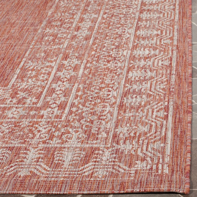 Courtyard CY8482 Power Loomed Indoor/Outdoor Area Rug - Red/Beige - 5'3"x7'7" - Safavieh.