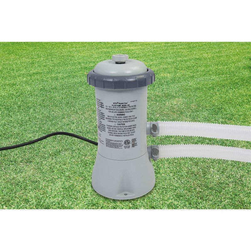 Intex Krystal Clear 530 GPH Easy Set Pool Cartridge Filter Pump + 8 Filters