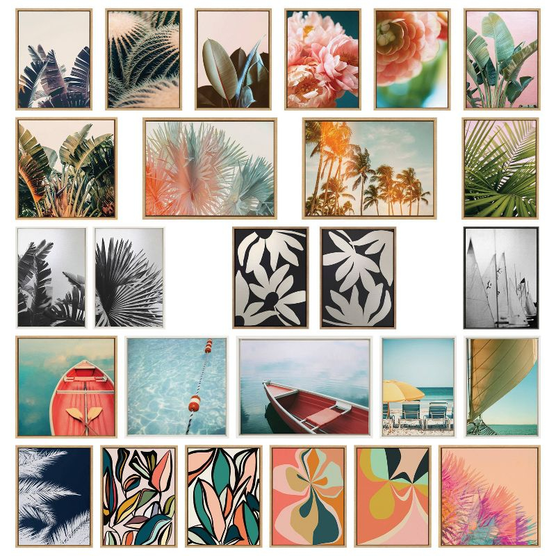 Kate & Laurel All Things Decor 30"x30" Sylvie Sun Burn 2 Wall Art by Alicia Bock Natural: Contemporary Style, Framed Canvas