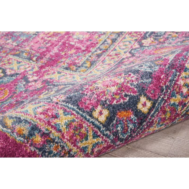 Nourison Passion Medallion Bohemian Indoor Rug Fuchsia 9' x 12'