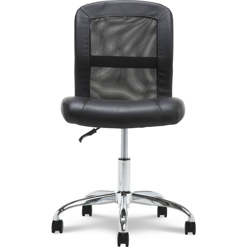 Essentials Computer Chair Ingenuity Black - Serta: Armless, Adjustable, Padded, Modern Office Seating