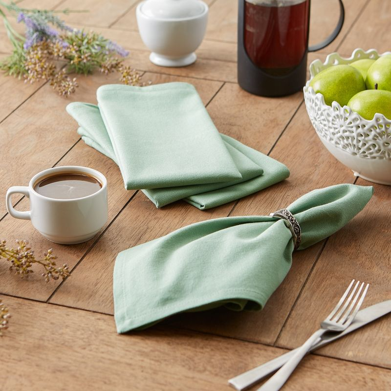 Design Imports  Solid Cotton Napkin Set 6 Piece, Jadeite, 20X20"