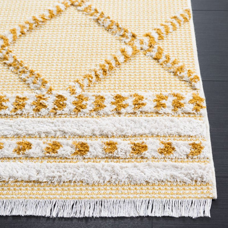 Augustine AGT714 Machine Made Indoor Area Rug - Gold/Ivory - 6'-4"x6'-4" - Safavieh