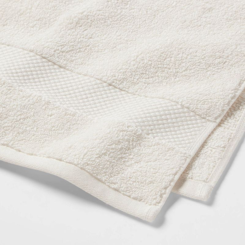 Performance Plus Hand Towel Cream - Threshold™: 100% Cotton, Fade-Resistant, Terry Construction, OEKO-TEX Certified